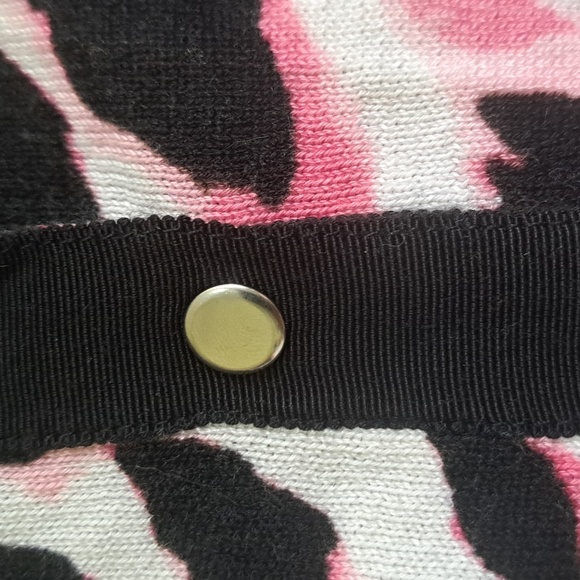 🗽Jones New York Leopard  Pink black & white Adorable Long sleeve cardigan - Picture 6 of 9